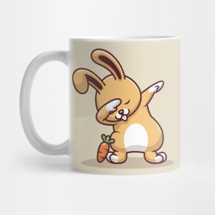 Cute Rabbit Dabbing Pose With Carrot Mug